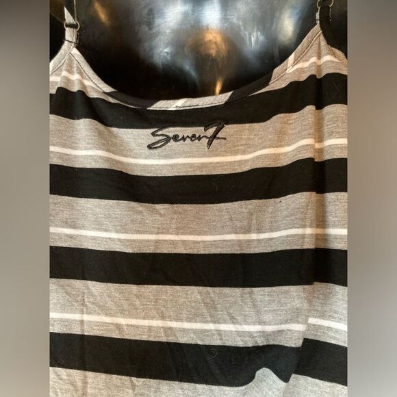 Seven7 striped drop waist high low dress - Picture 6 of 7